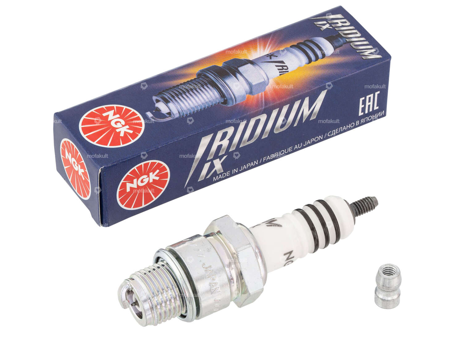 NGK BR8HIX Spark plug short thread suppressed Iridium Carousel Image 1