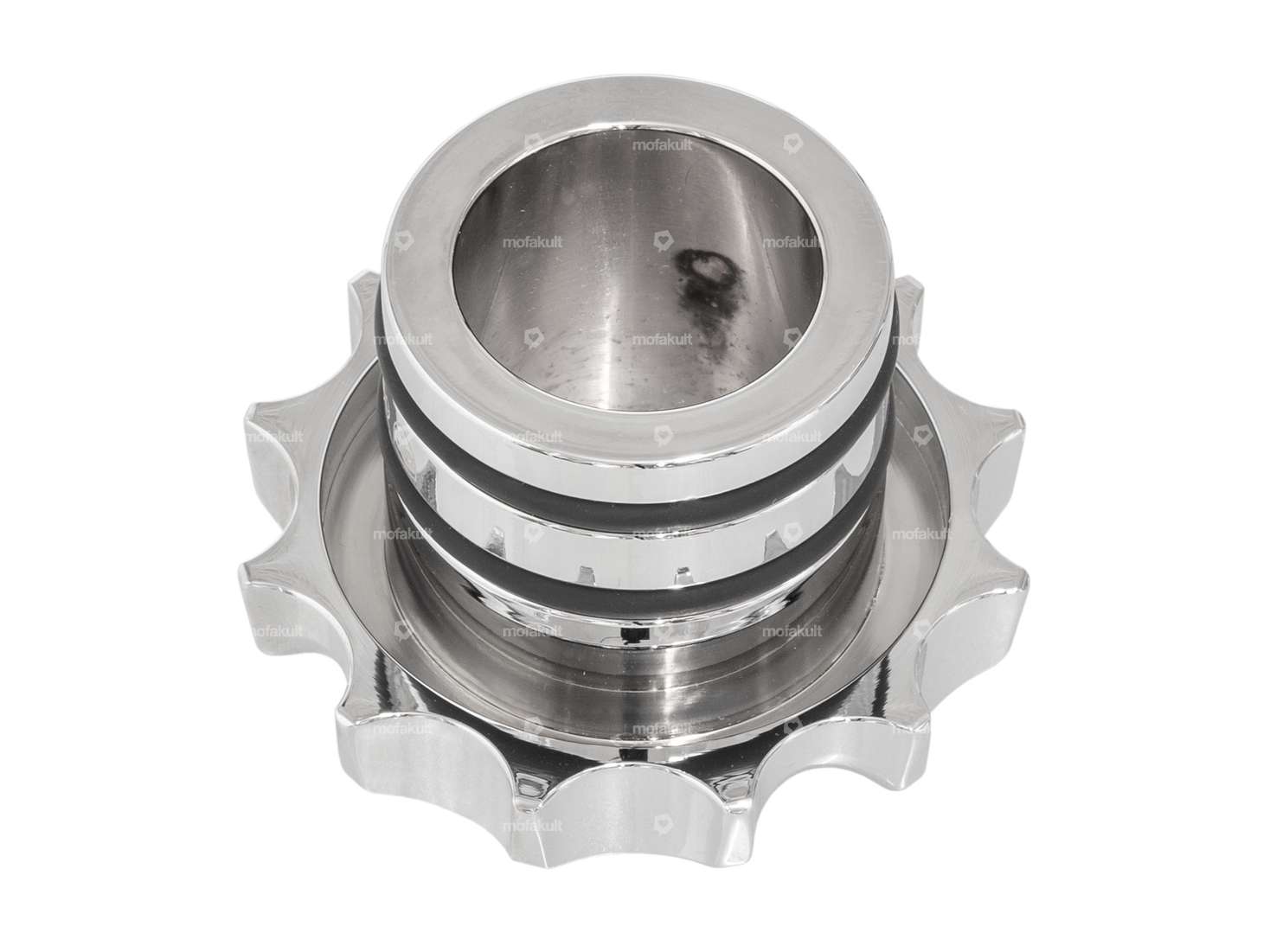 66HEROES Tank cap "Iron Cross" aluminum chrome | Zündapp Belmondo Carousel Image 2