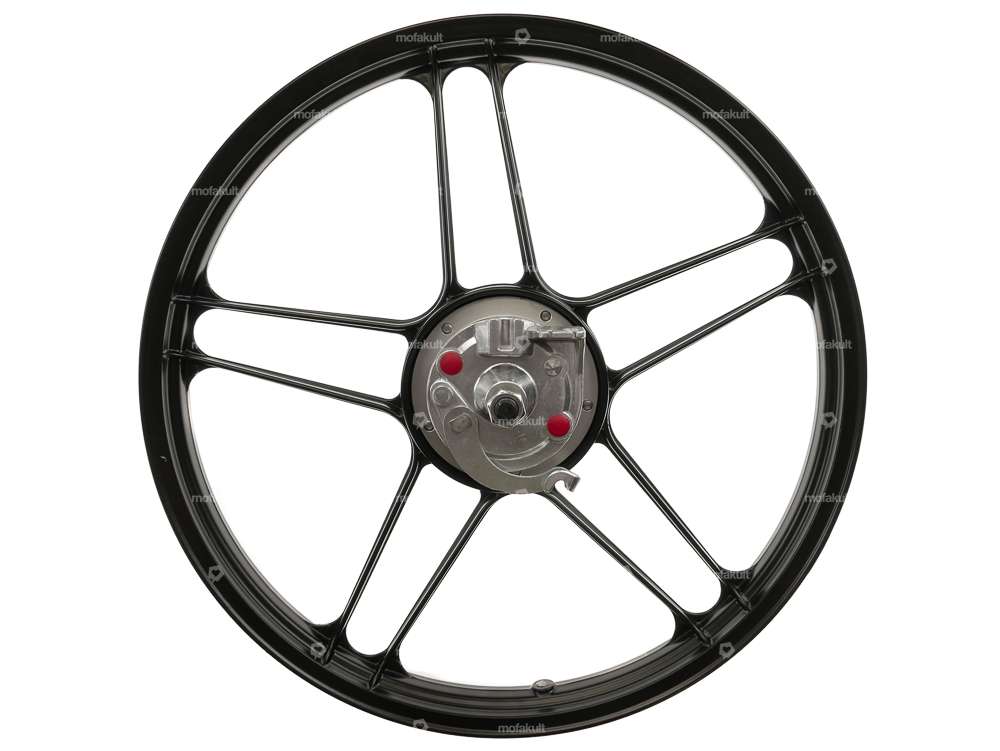 Front wheel set cast iron black | Puch Maxi, Supermaxi, X30 NG-2AH Carousel Image 2