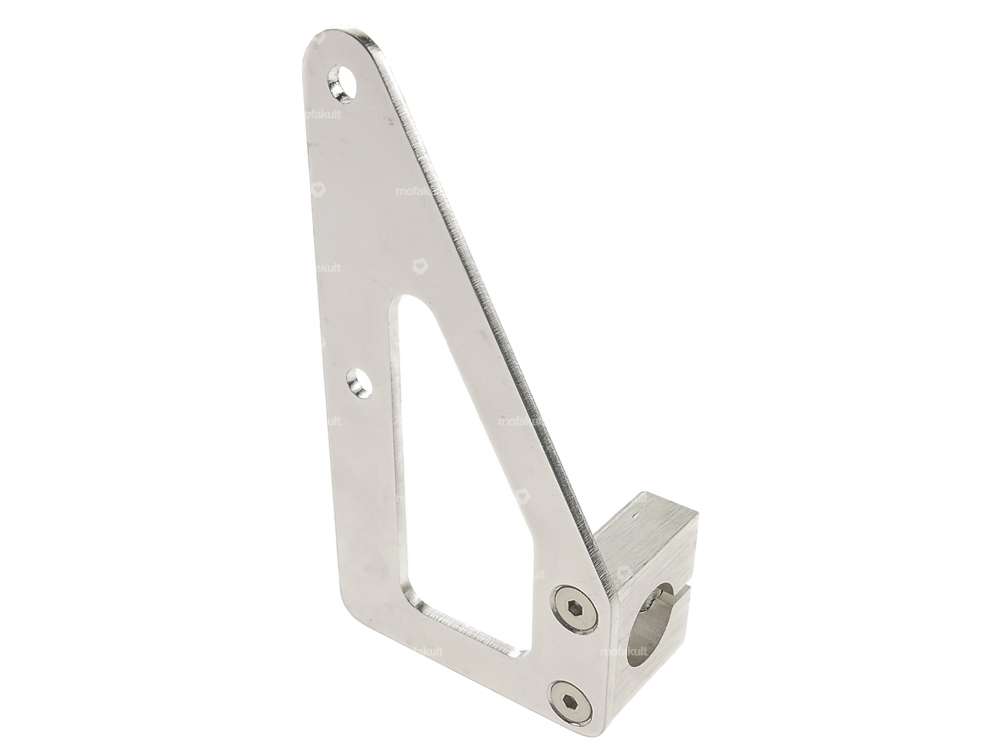 66HEROES License plate holder side left (CH version) Inox Carousel Image 1