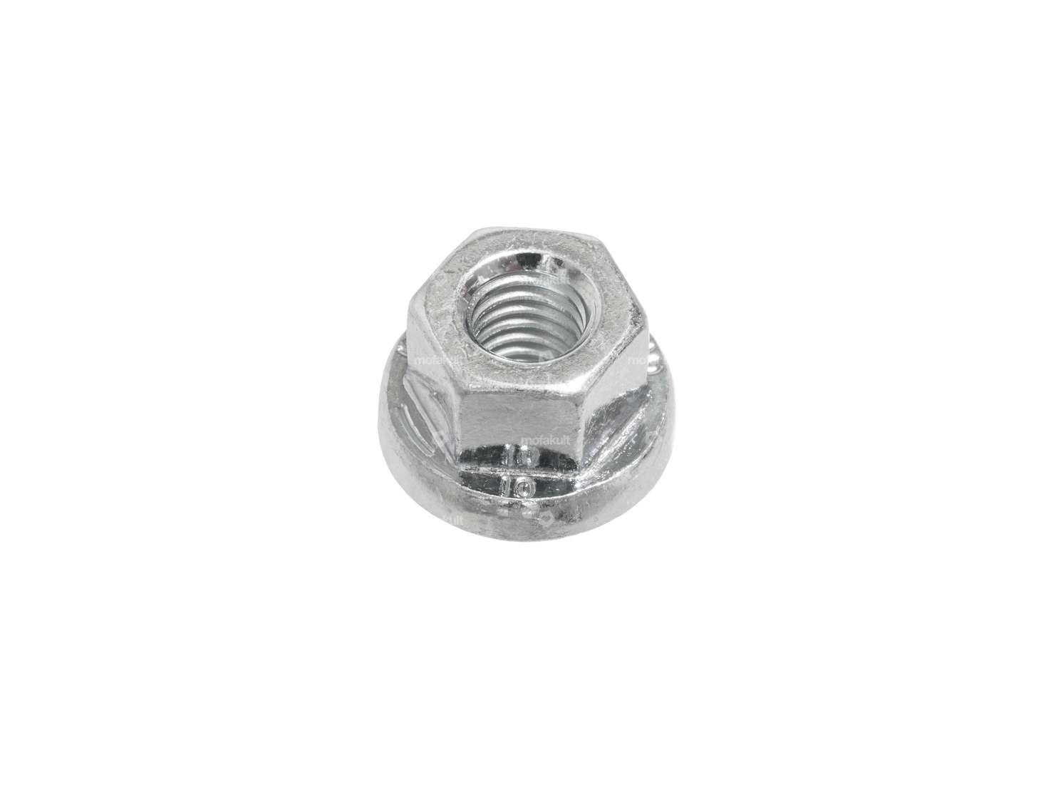 Flange nut M6 increased galvanized (10 strength) Carousel Image 1