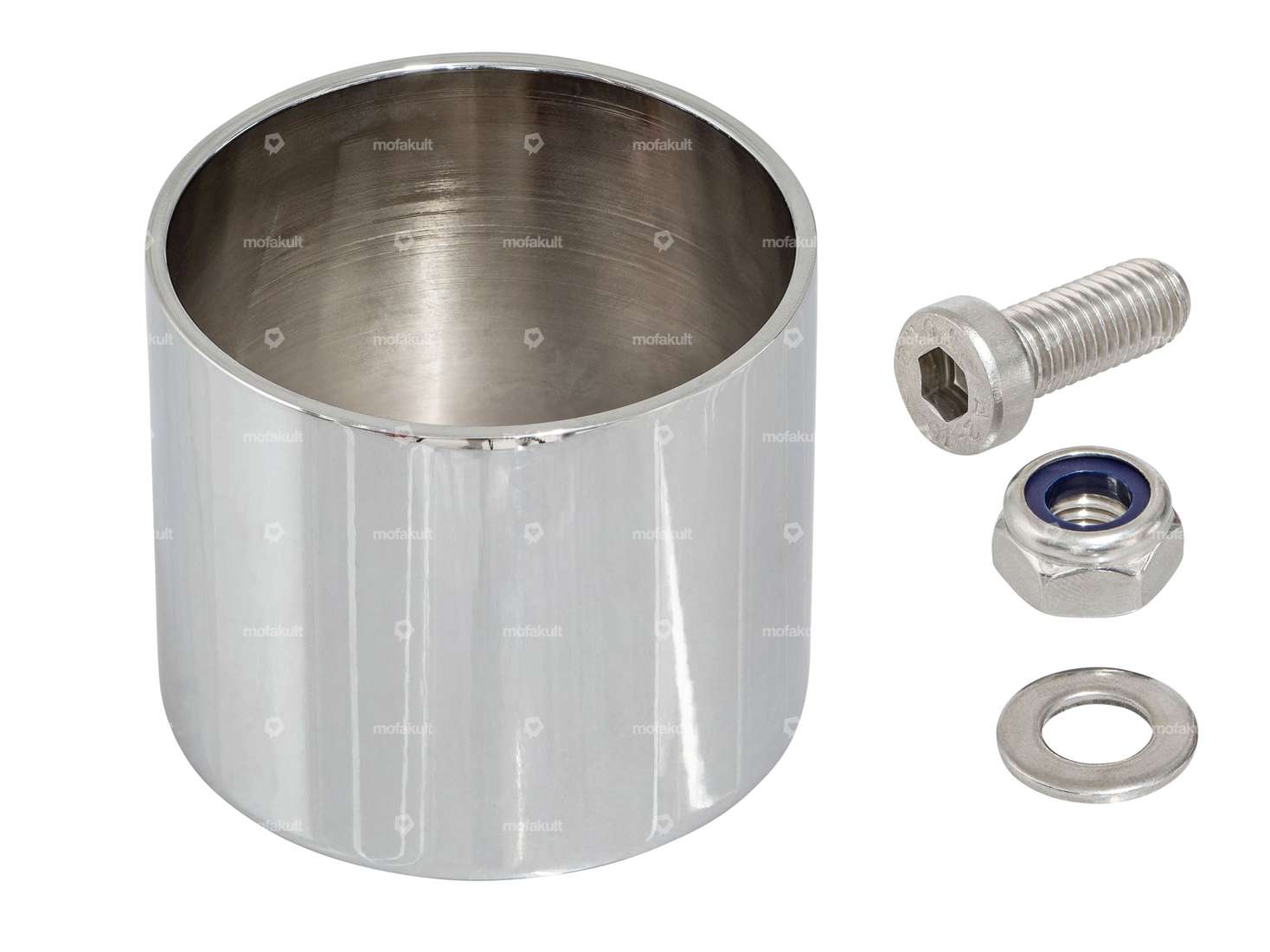 66HEROES speedometer cup Ø 60 mm chrome Carousel Image 1