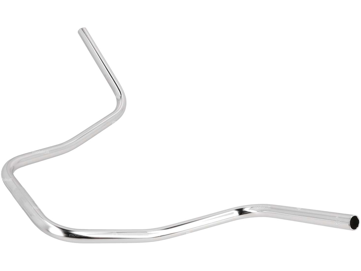 Handlebar fork plate 35 cm curved chrome Carousel Image 2