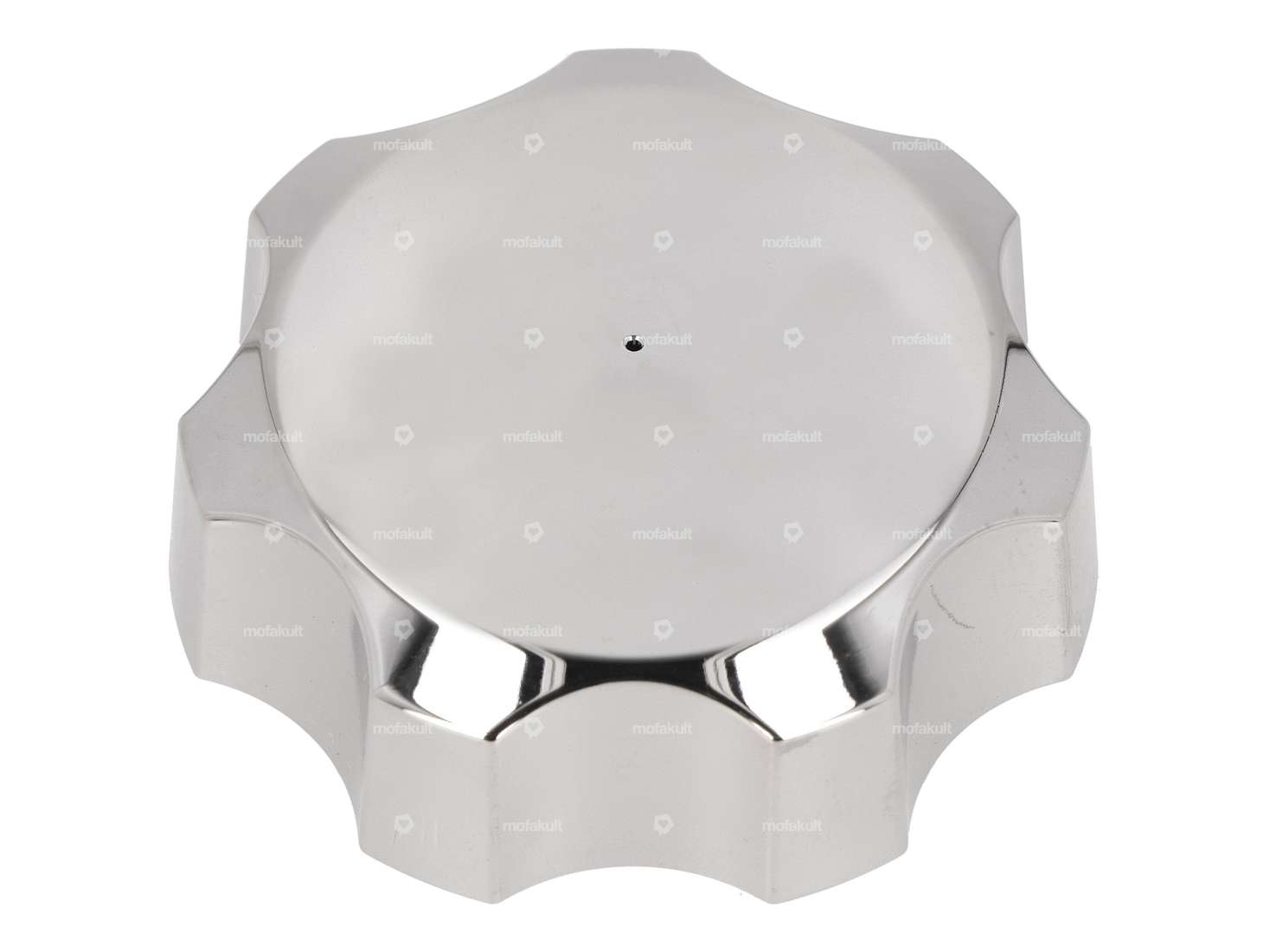 66HEROES Tank cap M44x4 Oldschool aluminum chrome Carousel Image 1