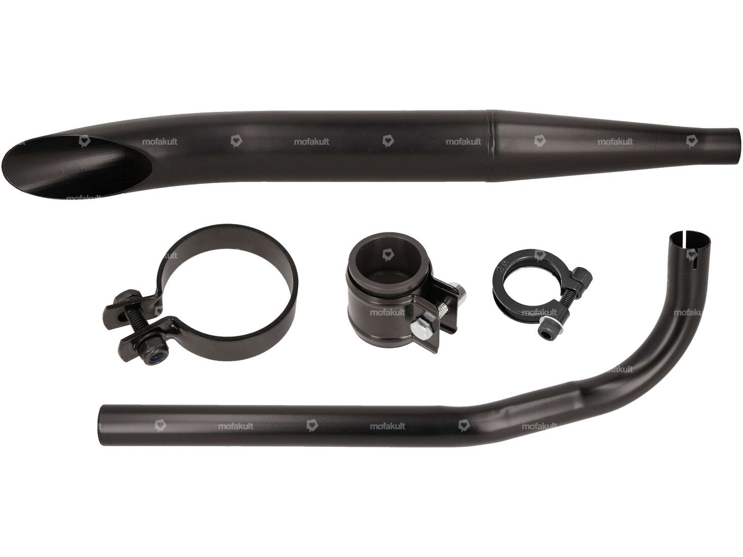 Exhaust set Sidepipe Ø 28 / 60 mm black | Sachs 503 Carousel Image 1