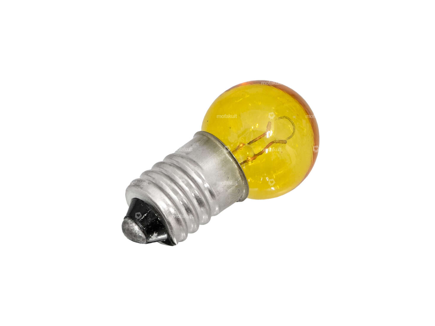 Bulb Headlight 6V - 6W 1-filament yellow (E10, thread with large glass) | Solex Carousel Image 1