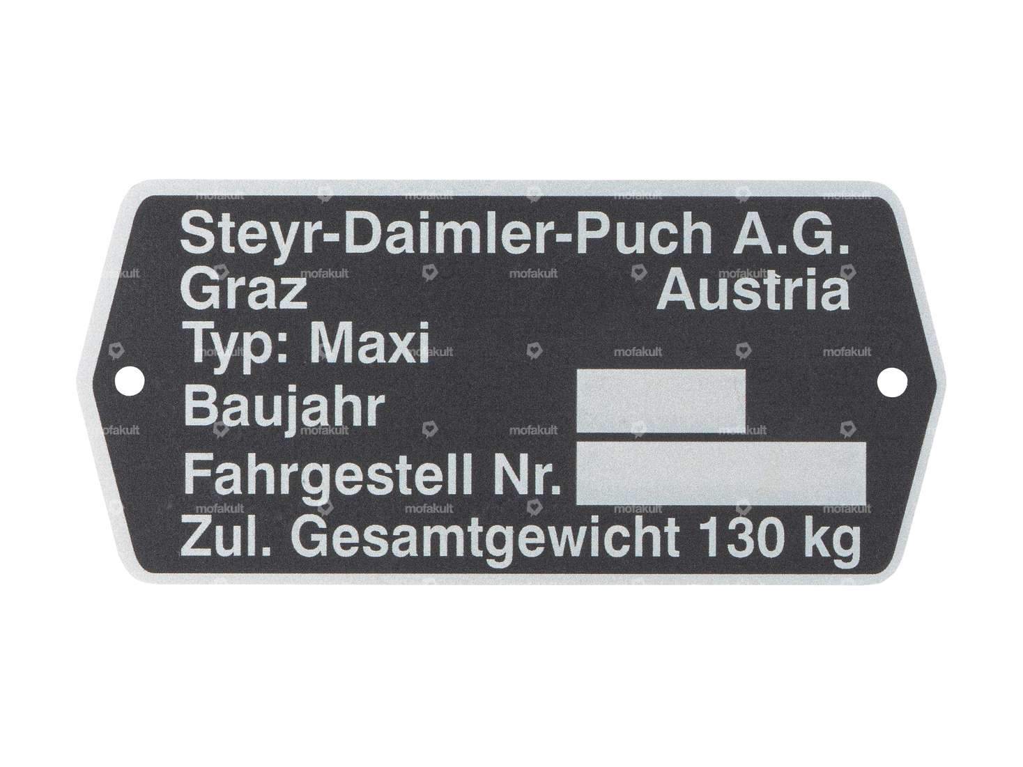 Type plate | Puch Maxi Austria Carousel Image 1