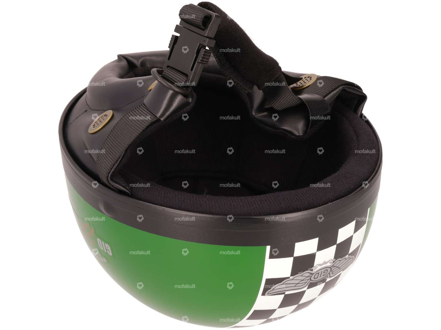 Pot helmet green with target flag Carousel Image 4