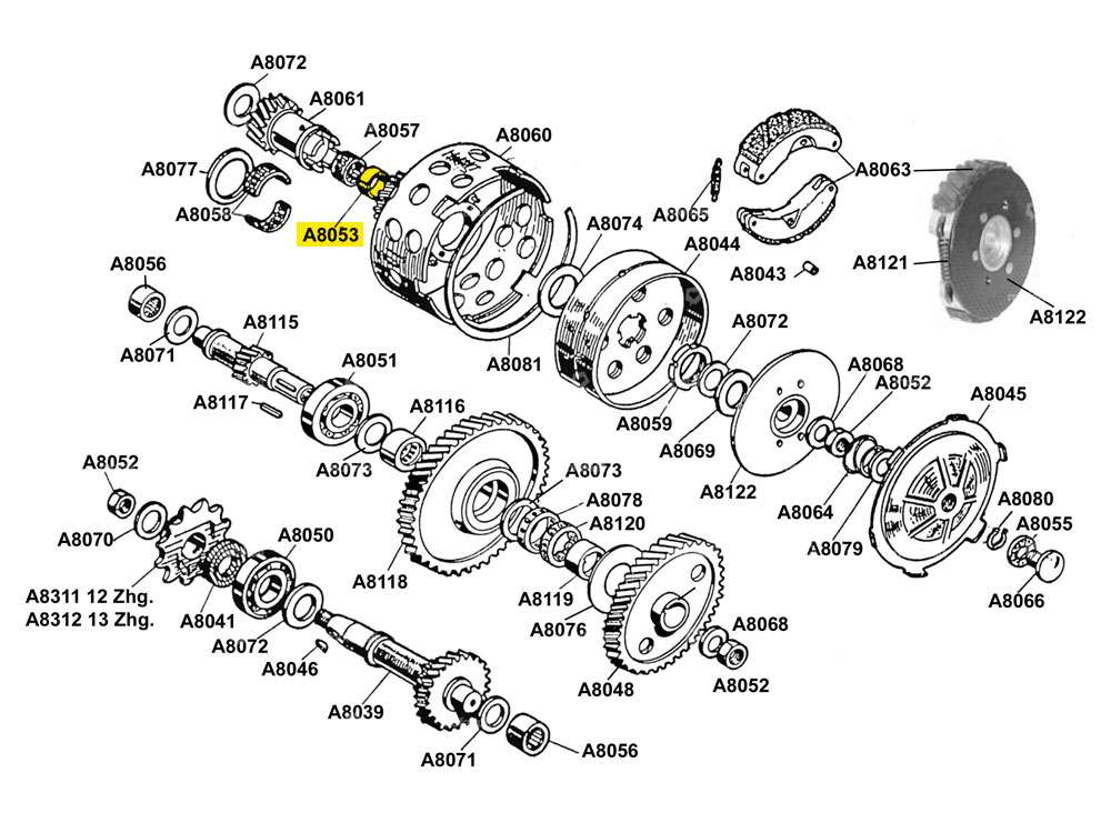 Spacer bushing (15/18/10.5 mm) Beta 521 & 512 engine (A8053) Carousel Image 3