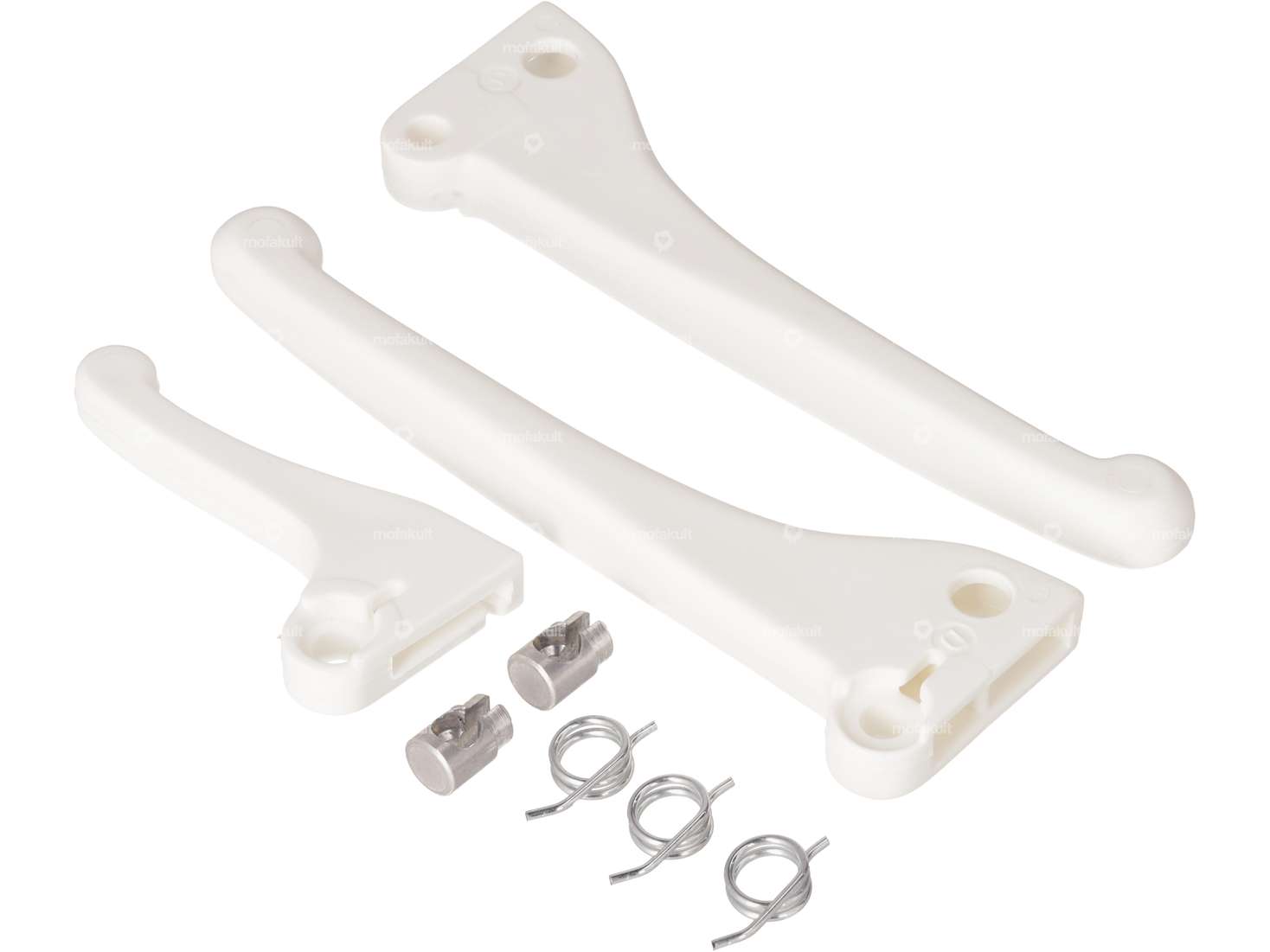 Domino brake lever / decorative lever set plastic white | Piaggio Ciao PX, SI, Bravo 2 / Garelli Carousel Image 2