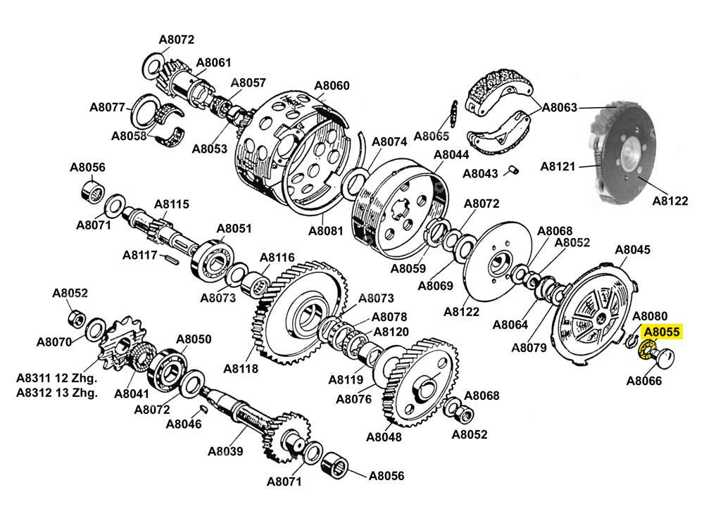 swiing® revival thrust washer 10/24/1 release bearing engine | Beta 521, 512 (A8055) Carousel Image 3