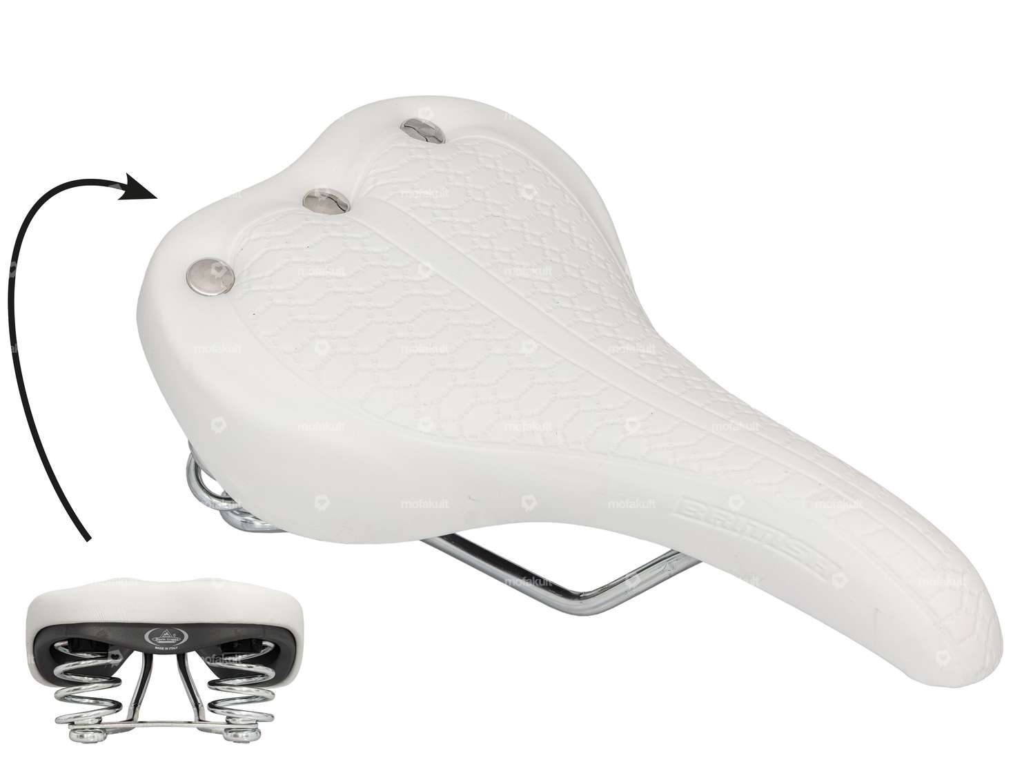 Saddle British rhombus white Carousel Image 1