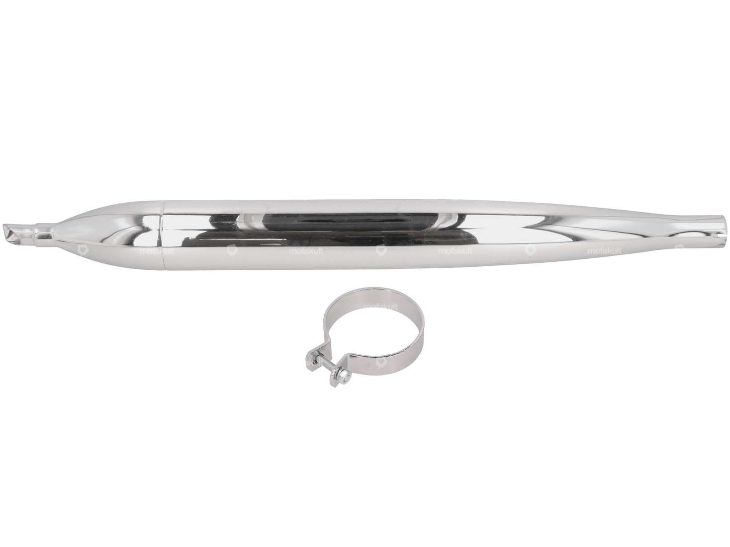 Exhaust flute Ø 28 / 65 mm chrome Carousel Image 1