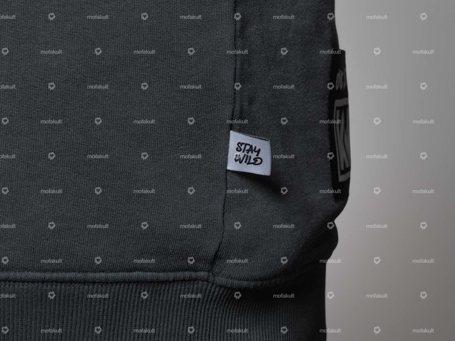 KULTWEAR Hoodie "Velcro" Stonewash gray Carousel Image 6