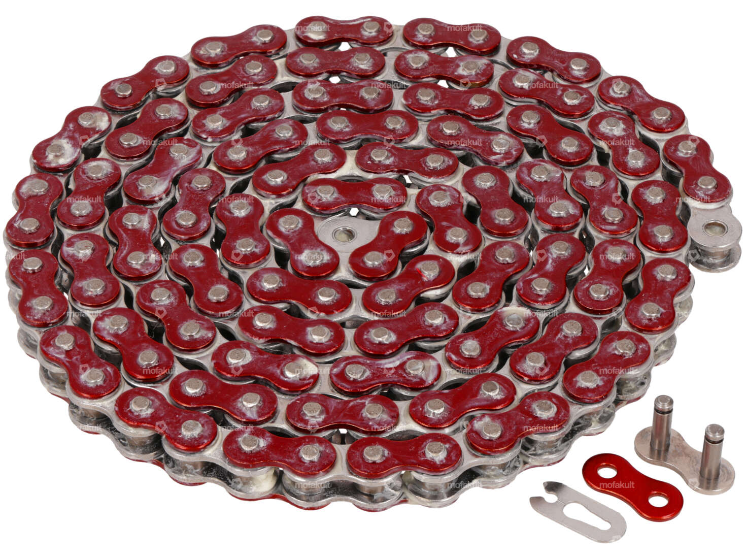 CYC drive chain metallic red 415H (reinforced) 128L Carousel Image 1