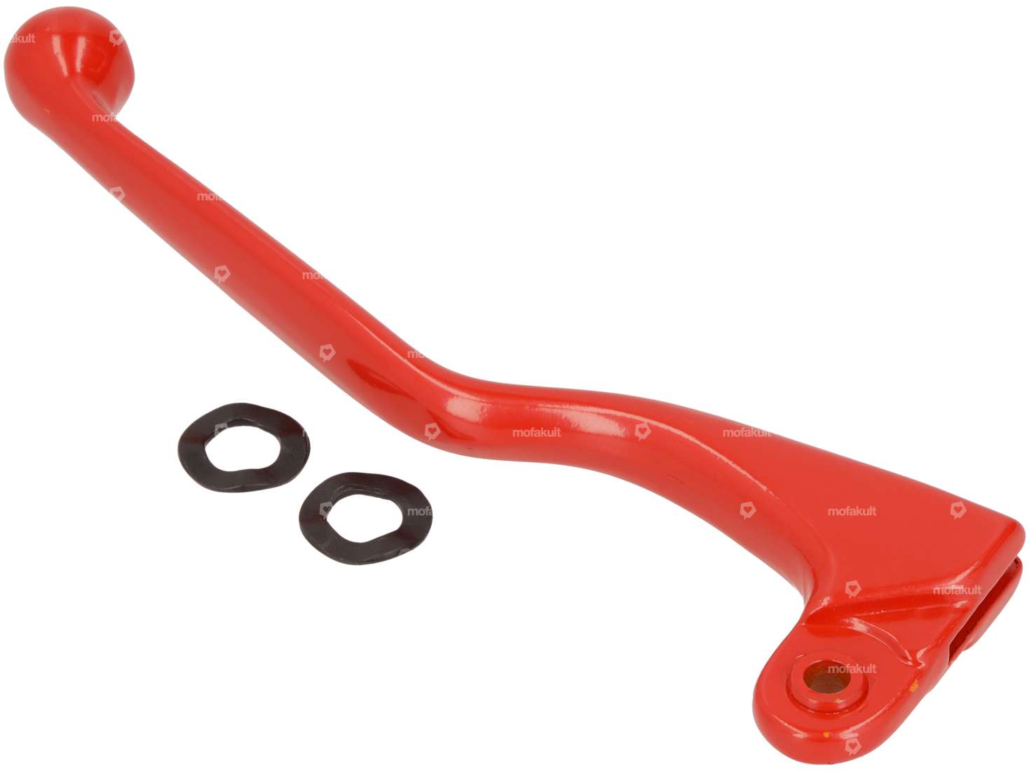Domino brake lever left long aluminum red NOS Carousel Image 2
