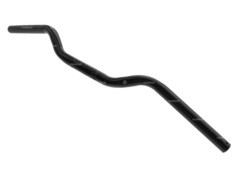 Handlebar fork plate 6 cm deep curved black Carousel Image 2