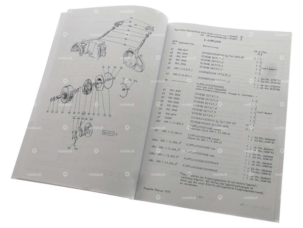 Spare parts catalog | Puch Maxi S, N (DE) Carousel Image 3