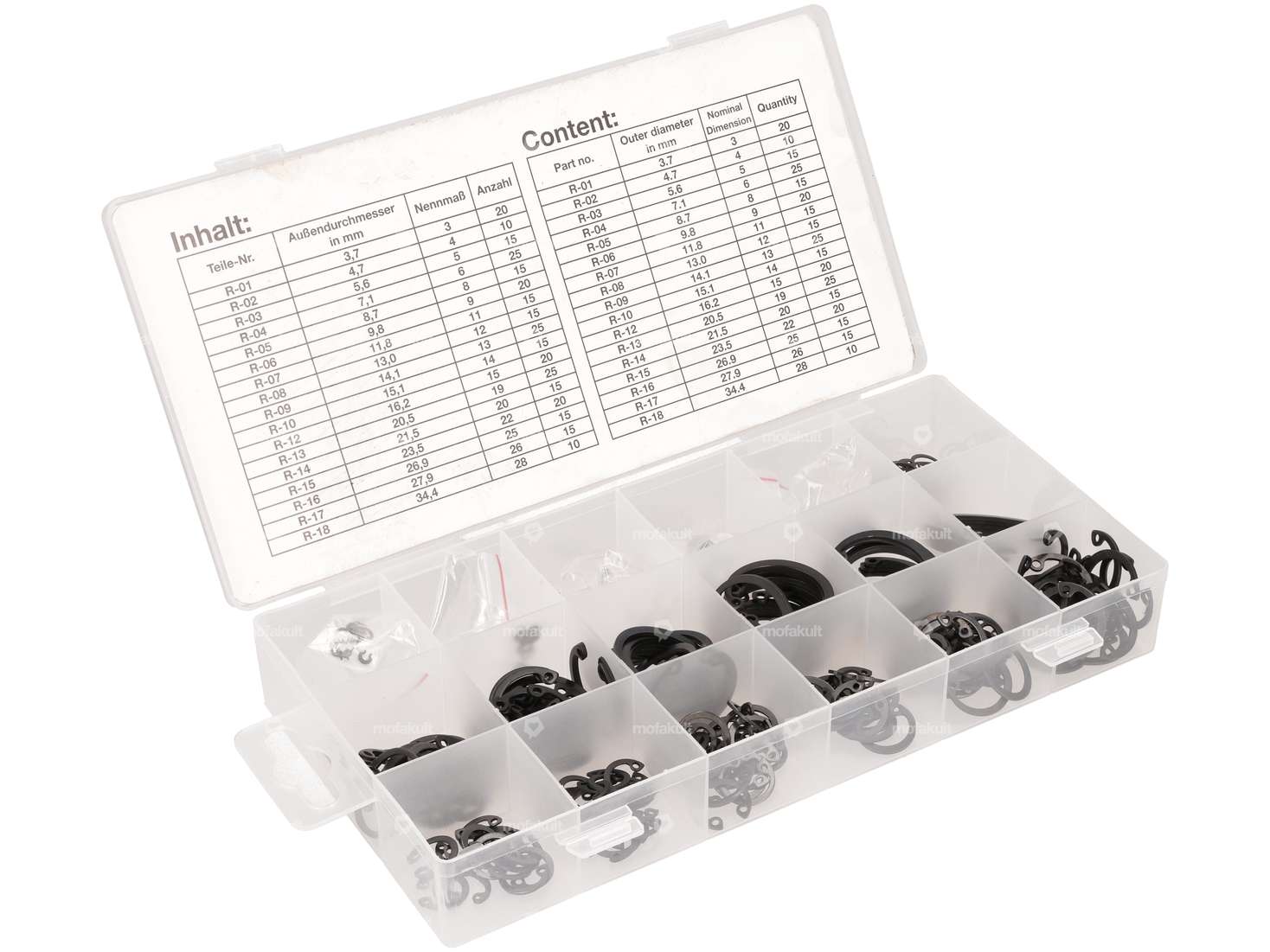 Circlip set (inside) 300 pcs. Carousel Image 1