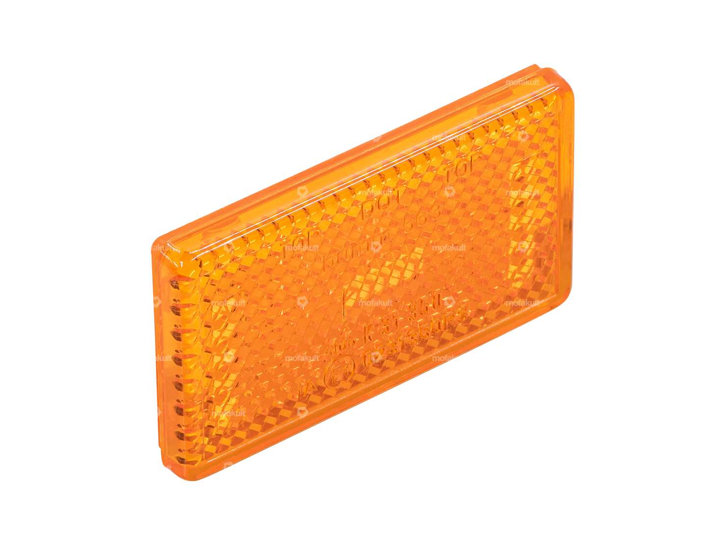 Reflector 62 x 36 mm orange self-adhesive square Carousel Image 1