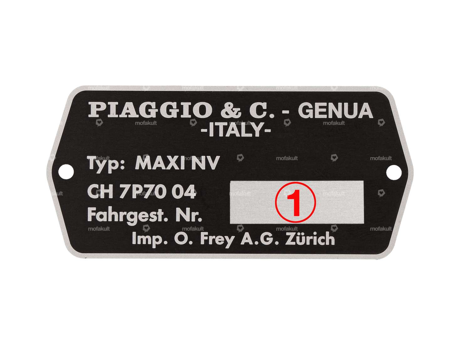 Type plate CH7P7004 | Puch Maxi NV Carousel Image 3