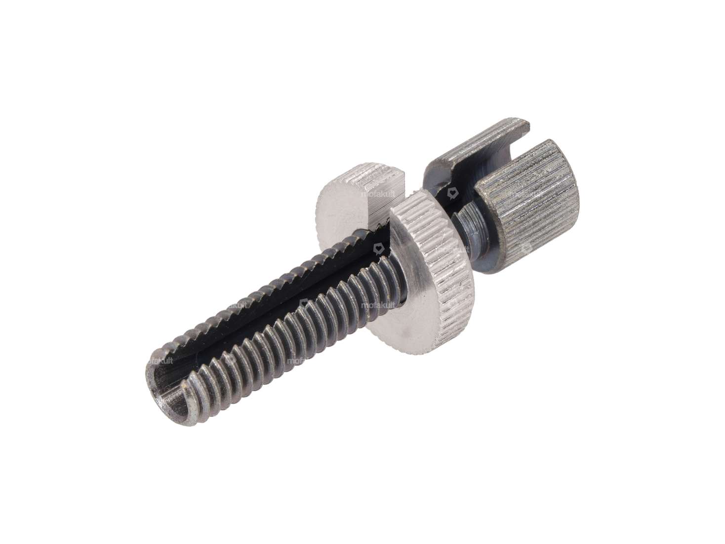 Set screw M8x45 mm lock nut knurled Carousel Image 1