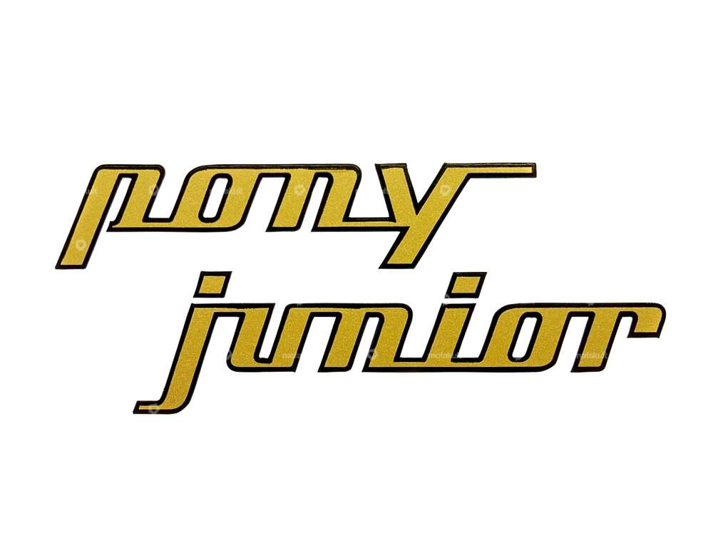 sticker "pony junior" gold 97 x 40 foil plot | Sachs Pony Junior Carousel Image 1