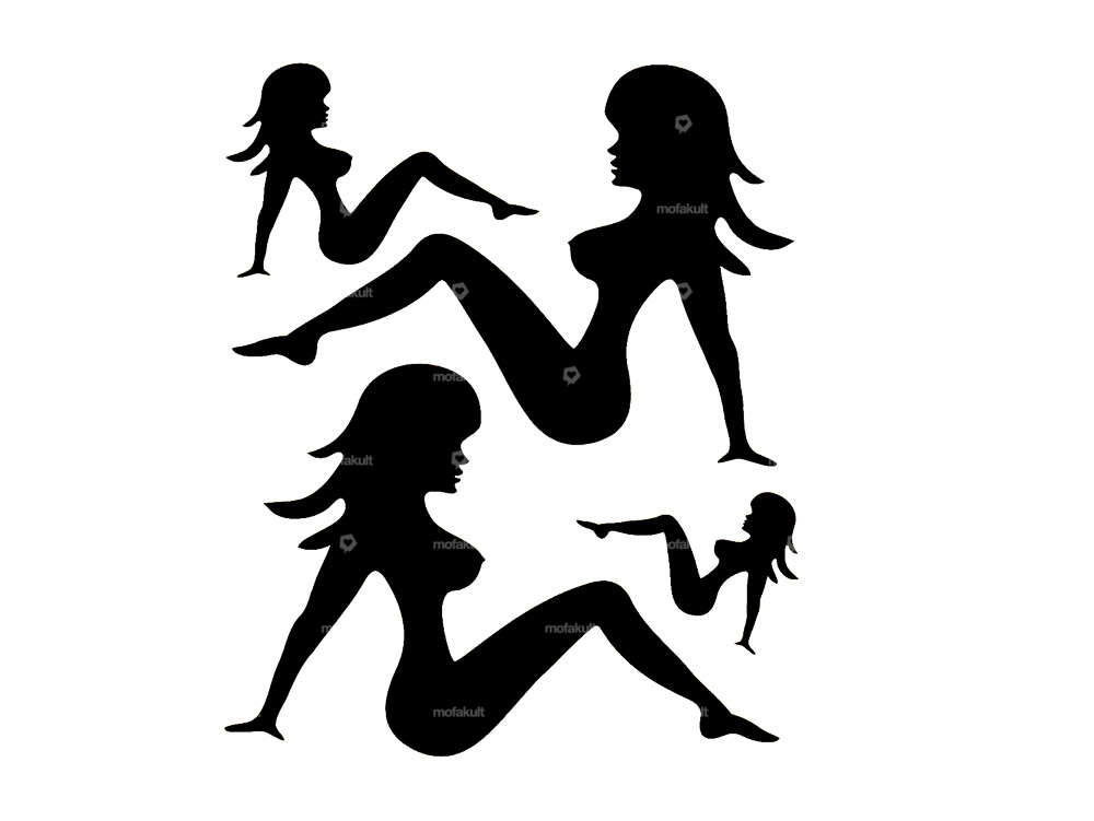 "Pin-up" adhesive set black Carousel Image 1