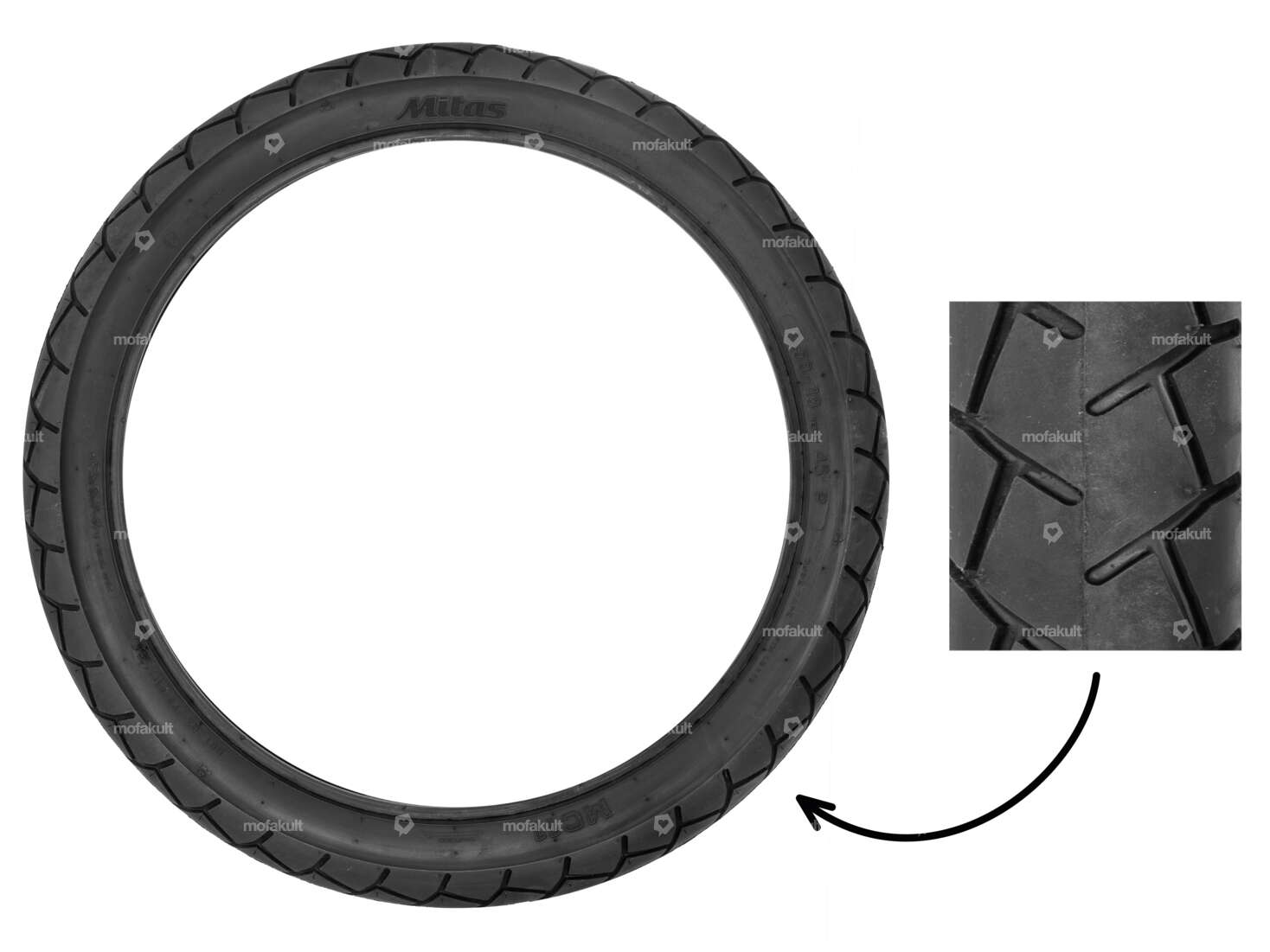 Mitas 2.50 x 18" MC11 semi-slick tires Carousel Image 1