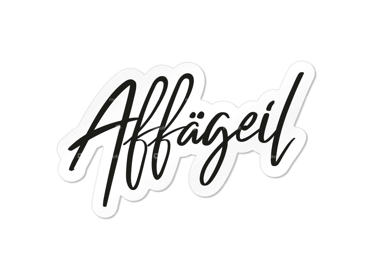 mk-Merch sticker "Affägeil" 70 x 43 mm Carousel Image 1