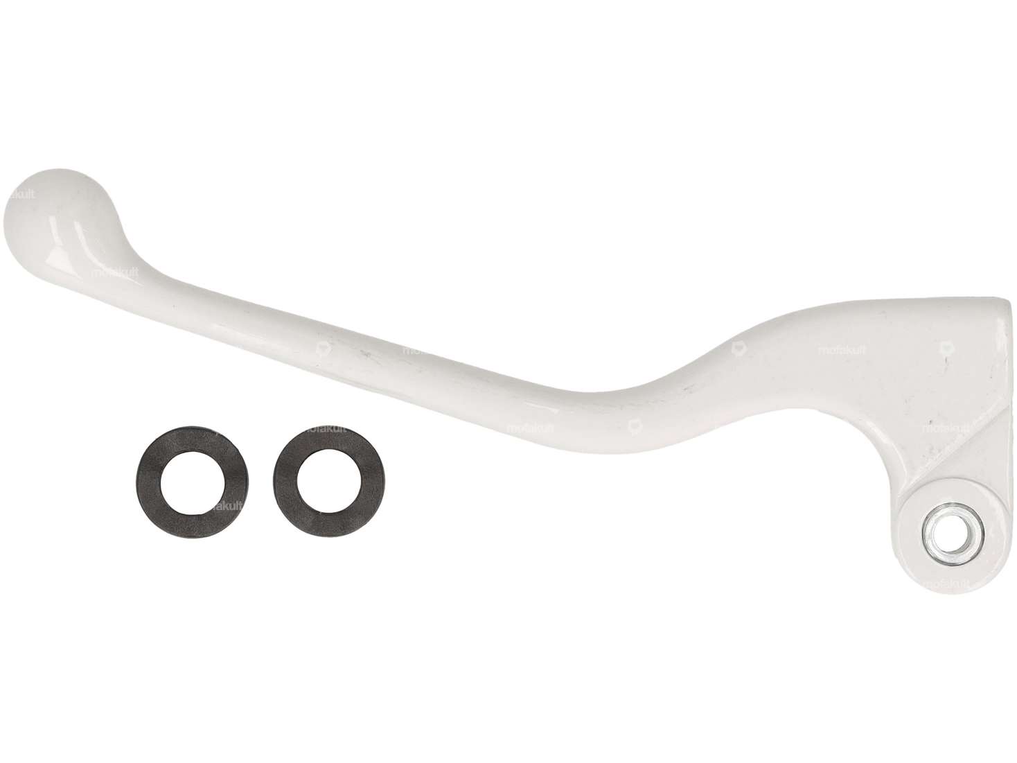 Domino brake lever left short aluminum white NOS Carousel Image 1