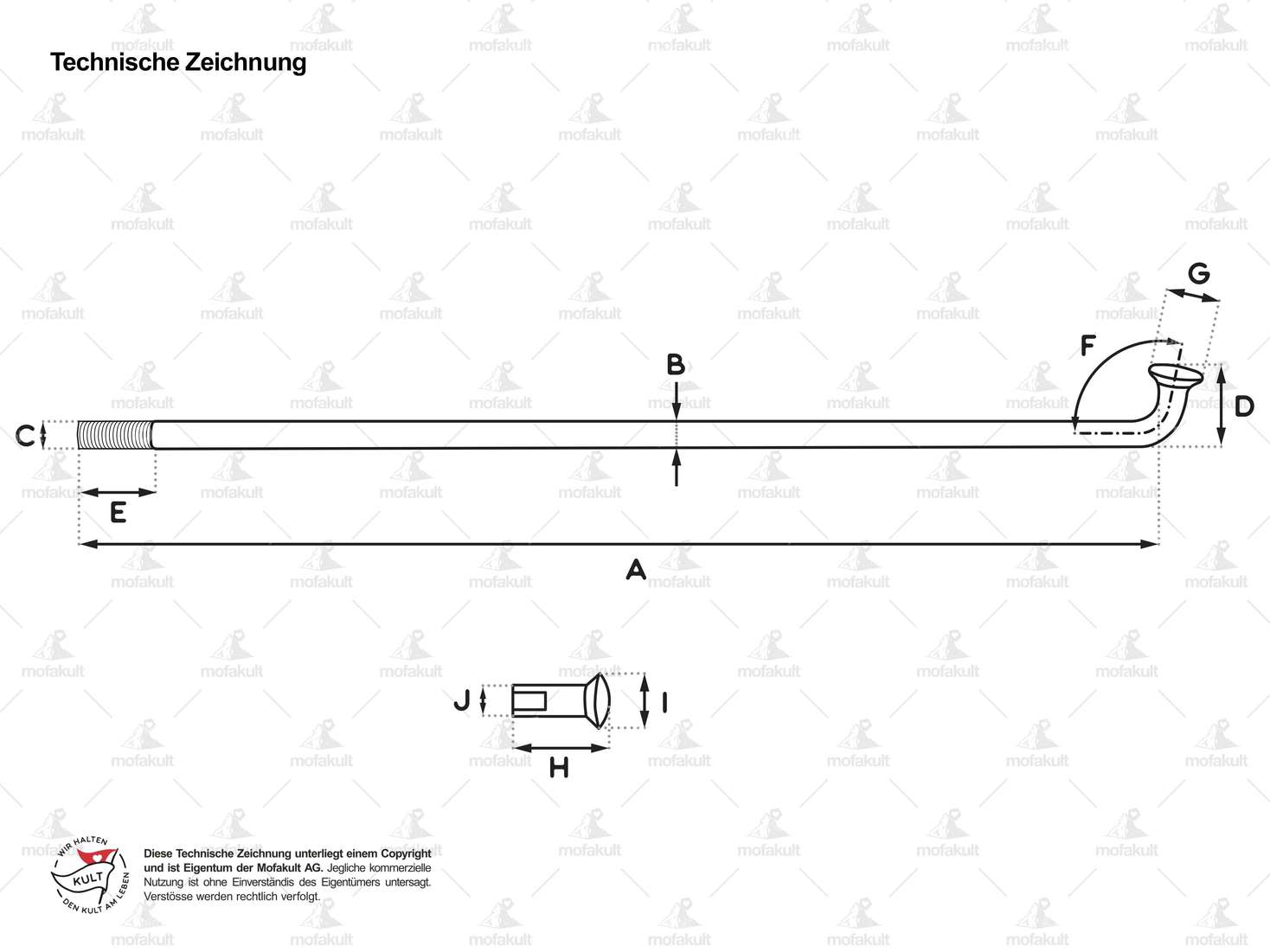 GPO 17" spoke set incl. nipple (2.9 x 188 mm) Inox Carousel Image 2