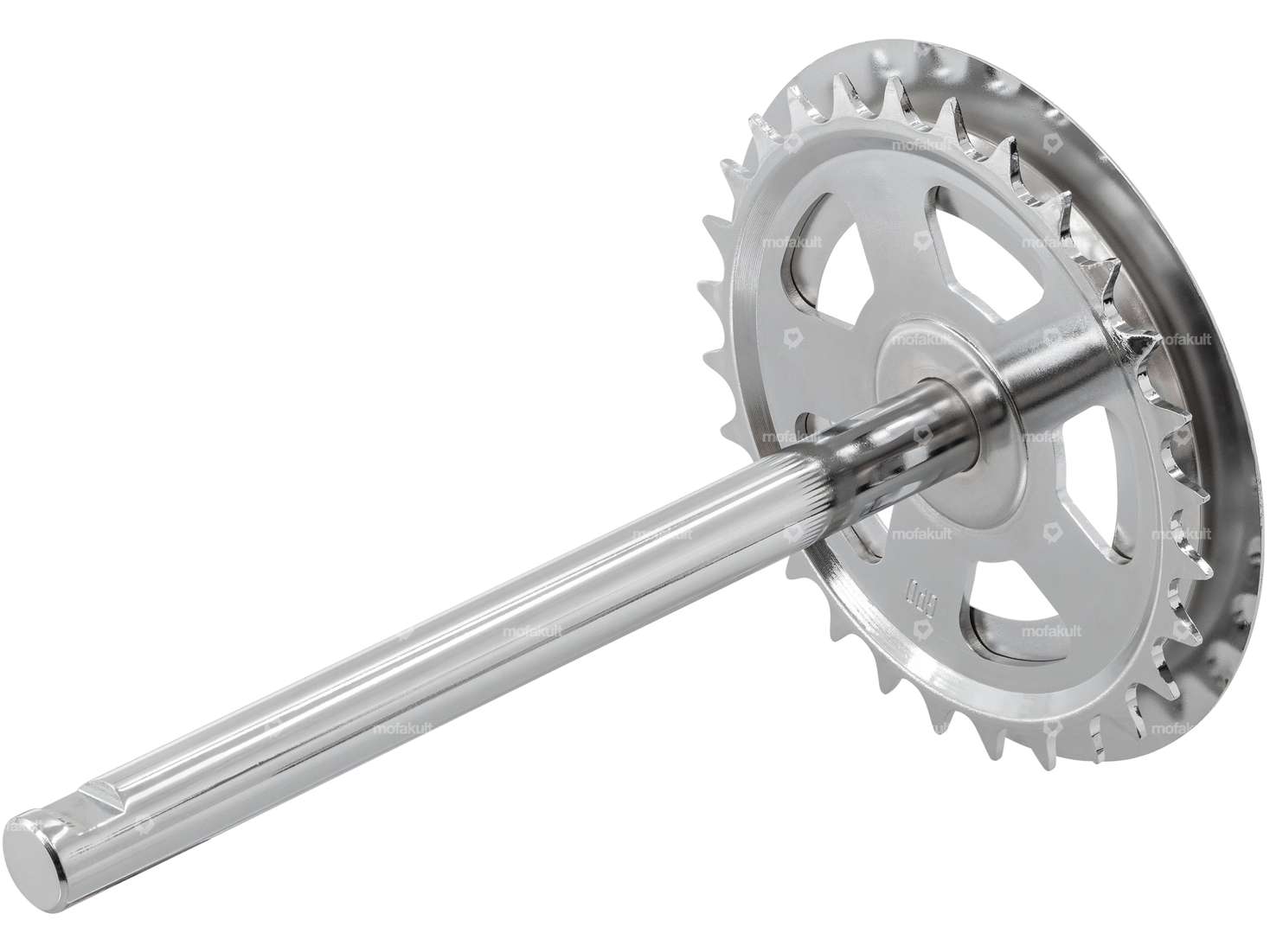 GPO pedal axle 28 T. keyway chrome | Piaggio Ciao Carousel Image 2