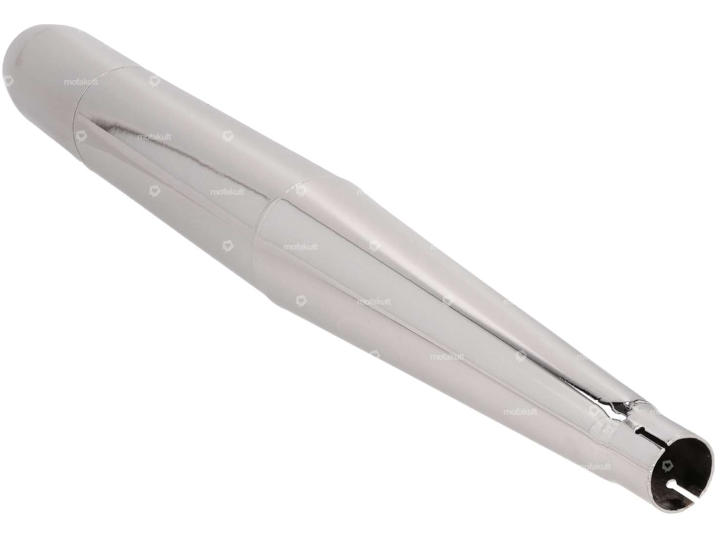 Rear muffler cigar Ø 28 / 70 mm chrome Carousel Image 3