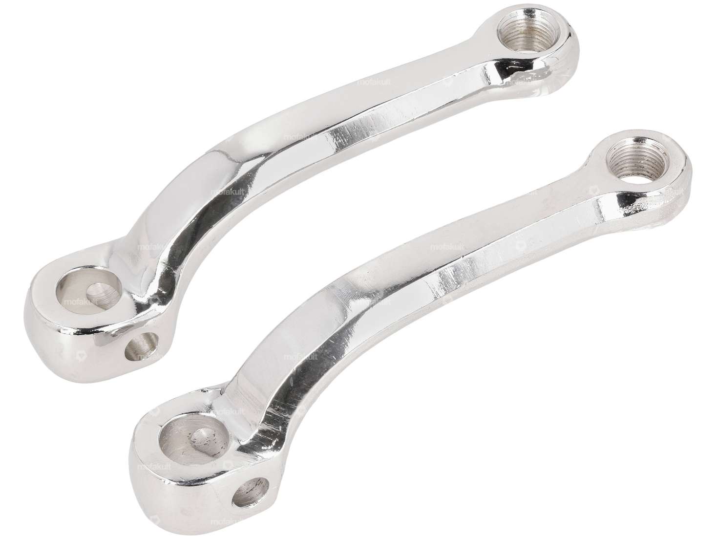 GPO pedal cranks chrome 153 mm strong cranked Carousel Image 1