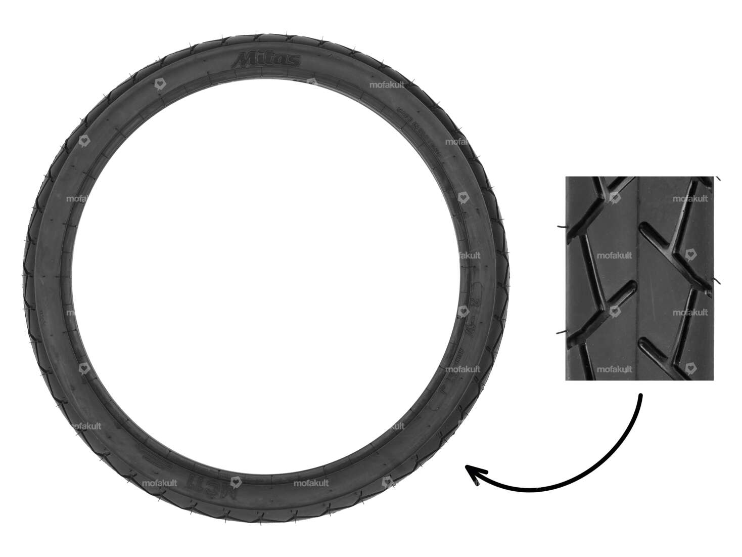 Mitas 2.00 x 17" MC11 semi-slick tires Carousel Image 1