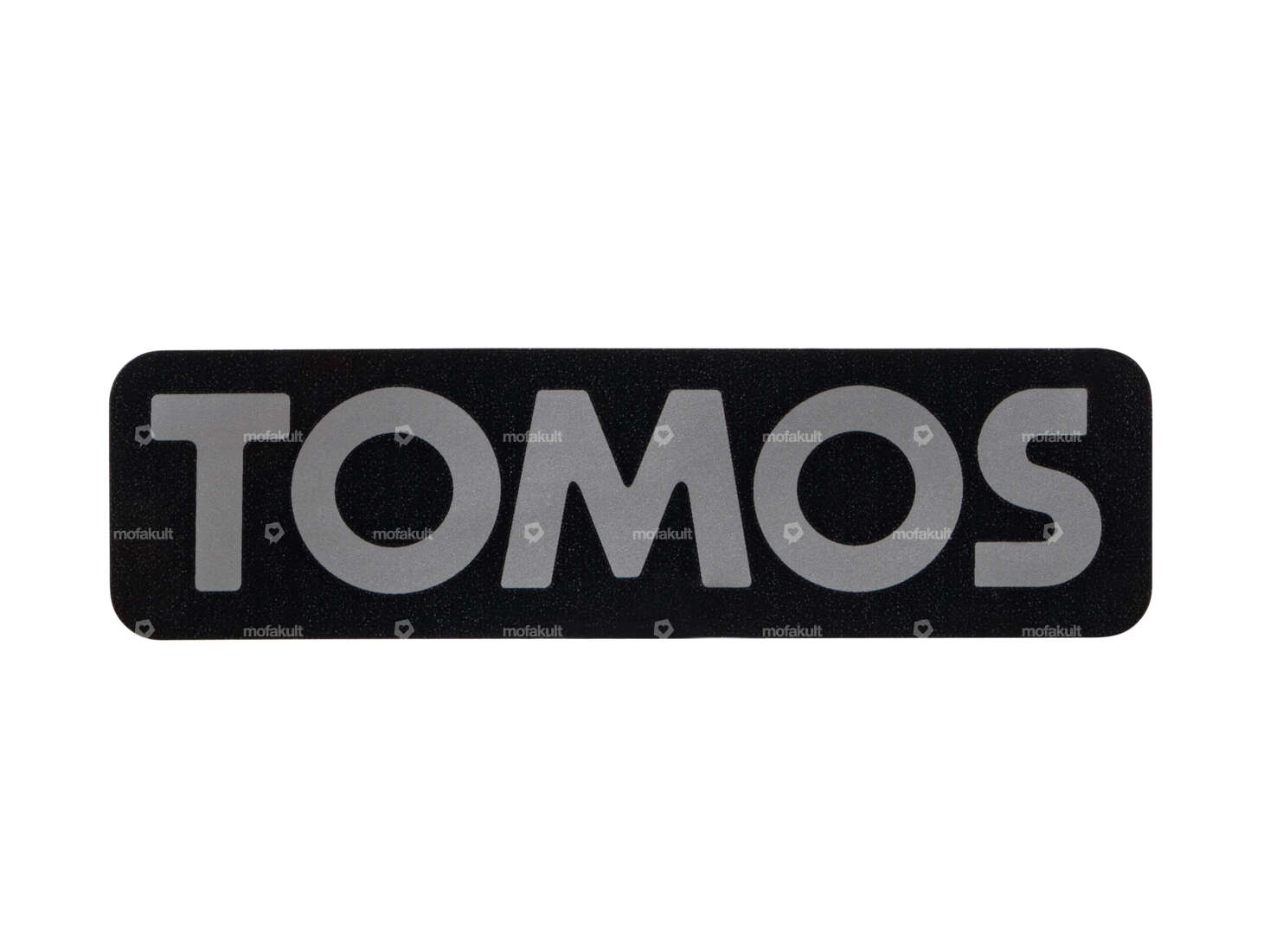 Sticker Tomos black / silver 100 x 28 mm Carousel Image 1