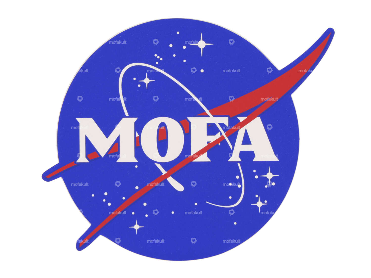 mk-Merch sticker "MOFA" 70 x 58 mm blue Carousel Image 1