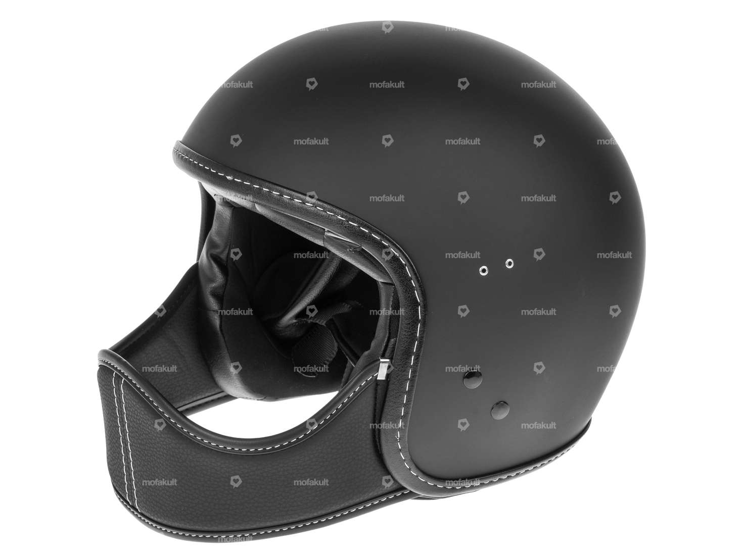 Chin guard jet helmet Crazy black Carousel Image 2
