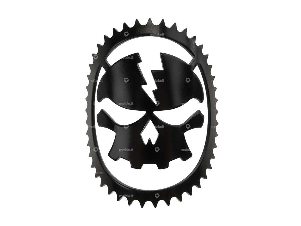 Steering head plate (adhesive) Skull Head black Carousel Image 1