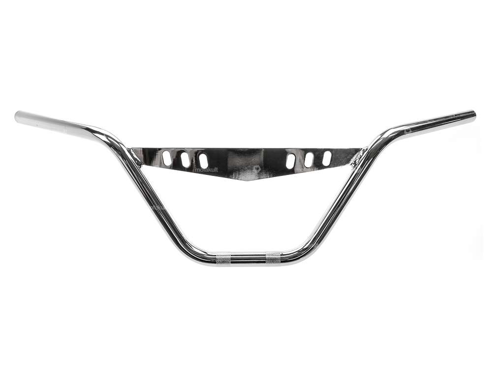 Handlebar fork plate 20 cm curved with chrome plate Carousel Image 1