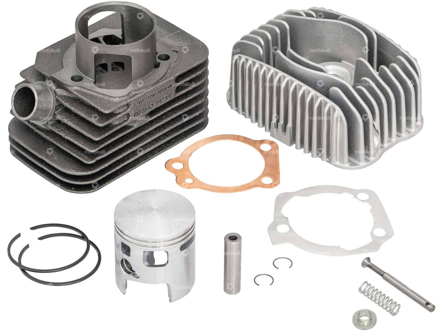 Malossi 46.5 mm cylinder kit incl. head 10 mm KoBo | Piaggio Ciao, SI, Bravo, Boxer Carousel Image 1