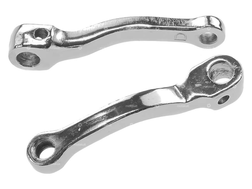 Chrome cranks 155 mm pair Carousel Image 1