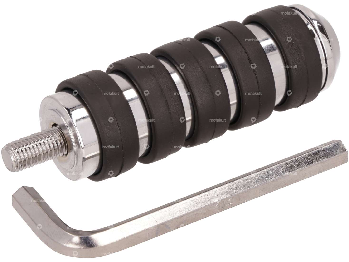 Hightech long pillion footrest chrome Carousel Image 1