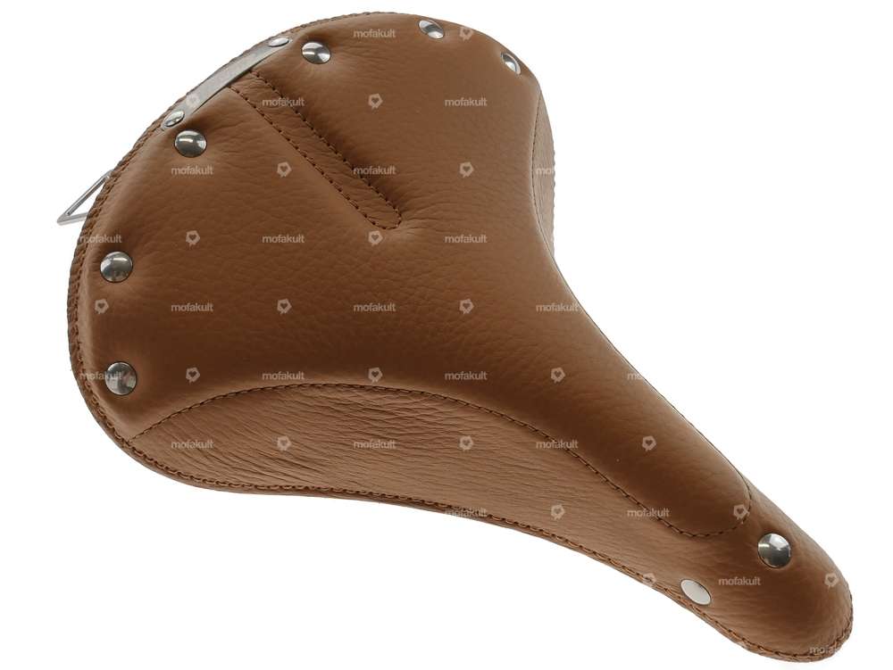 Saddle *mofakult-Edition* leather barrel springs light brown Carousel Image 2