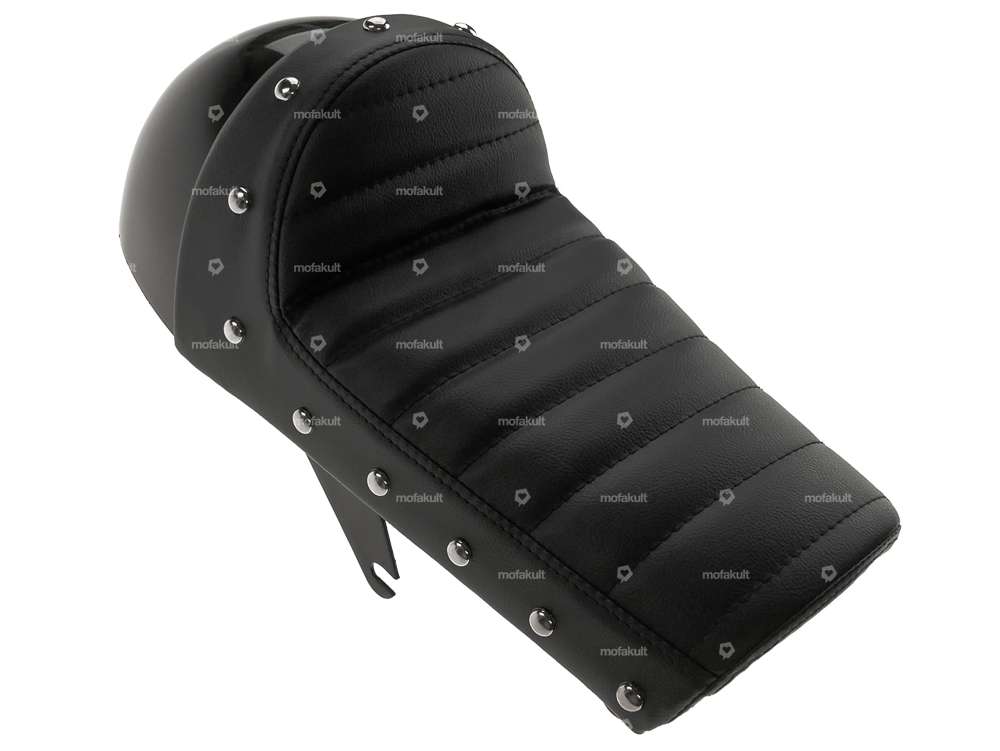 Saddle shell Cafe Racer padded black Carousel Image 1