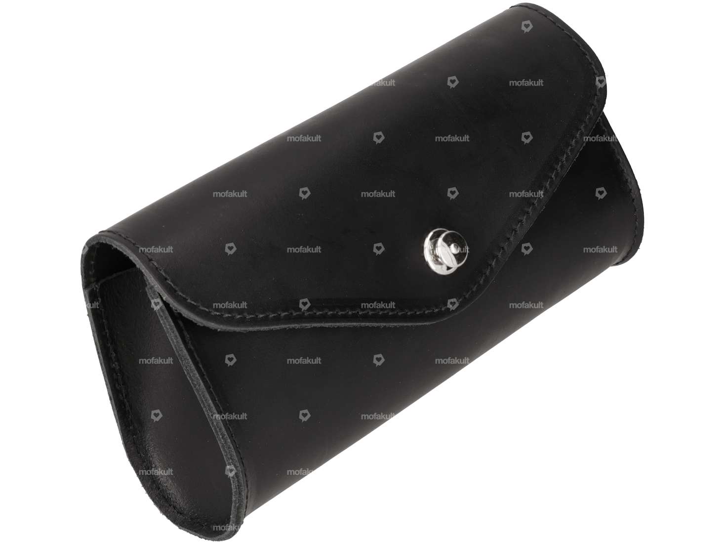 Saddle bag black genuine leather Carousel Image 1