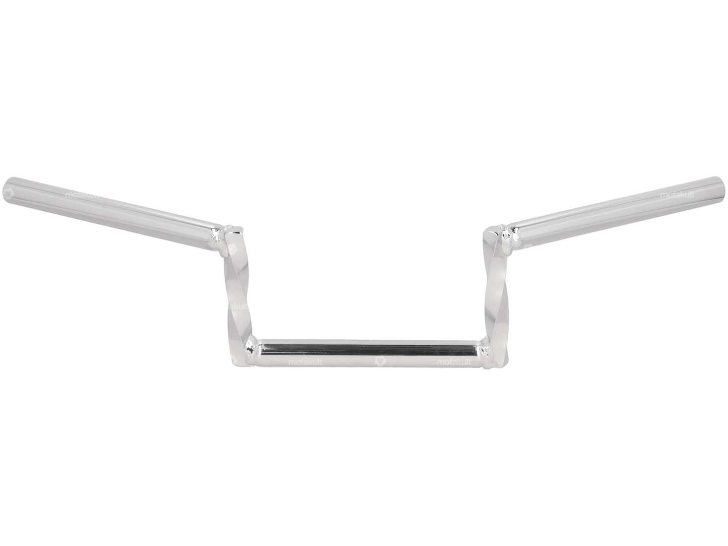 Handlebar fork plate 12 cm "Z" turned chrome Carousel Image 1