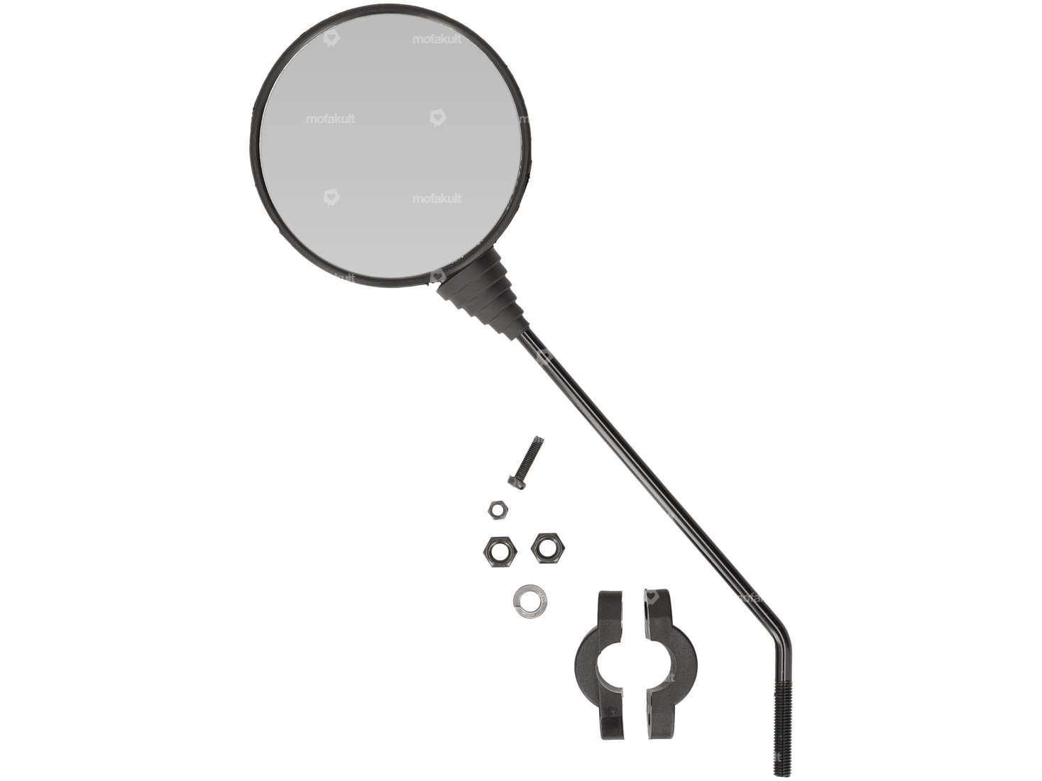 Mirror round black Carousel Image 1