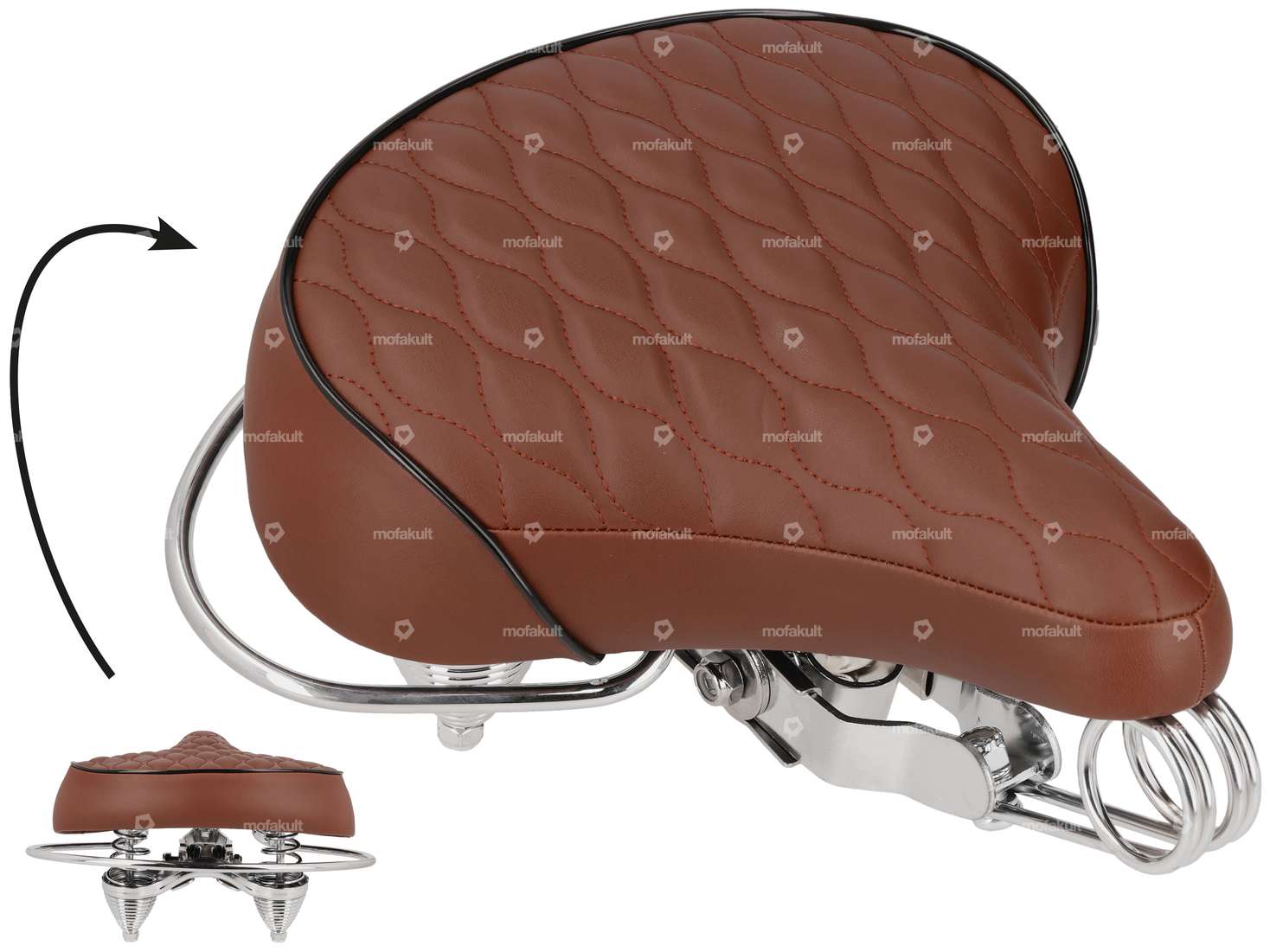 Saddle Diamond barrel springs brown Carousel Image 1